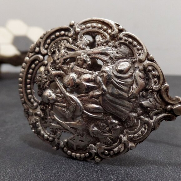 Vintage 800 Silver Serving Scissor Tong Pastry Server - Picture 4 of 15